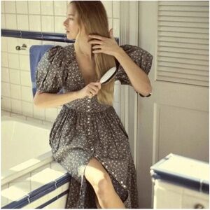 DOEN Asheville Dress in Blue Cottage Daisy L